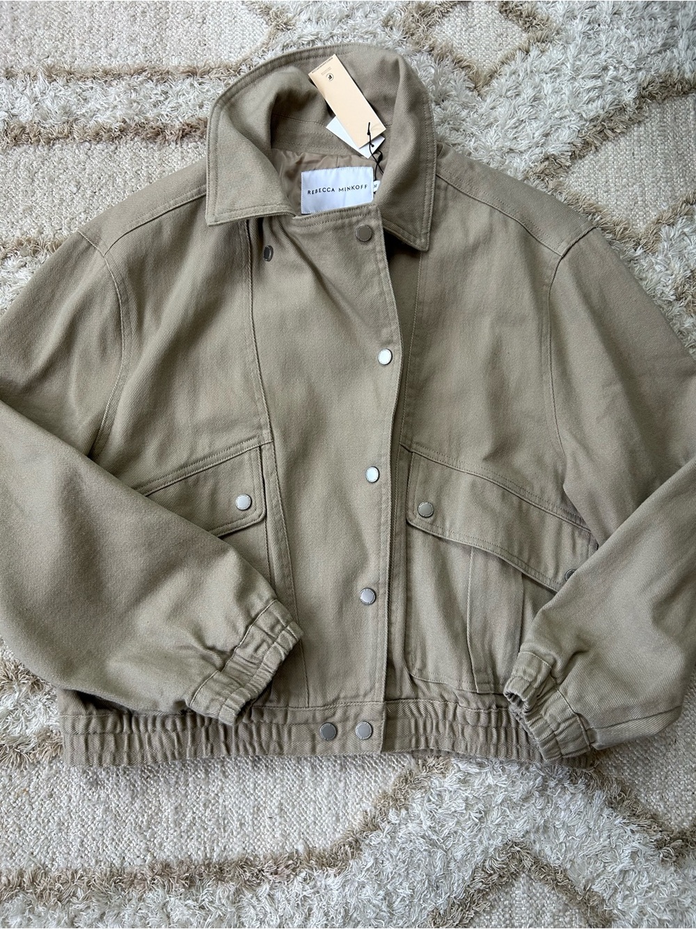 Rebecca Minkoff cropped snap front jacket